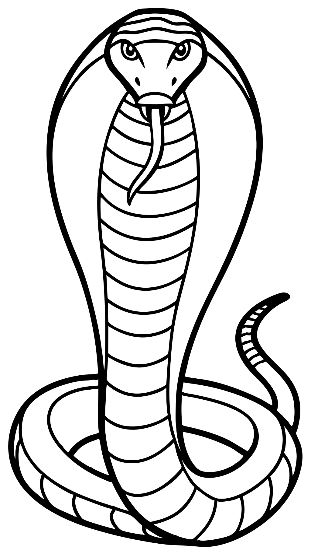 Página para colorear de Cobra